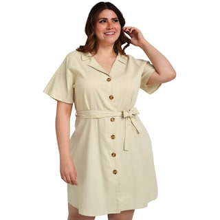 Foto 2 | Foto 2 | Vestido Roman Fashion color Beige para Mujer