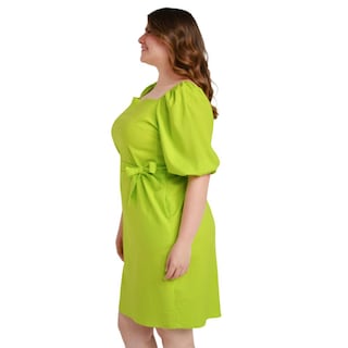 Foto 2 | Foto 2 | Vestido Roman Fashion V-ST-1045 color Verde Tallas Extras