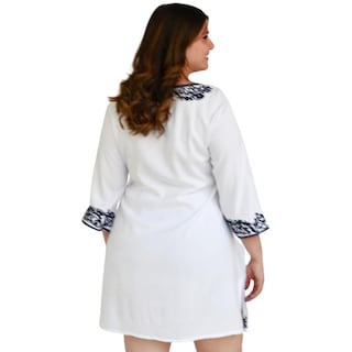 Foto 3 | Foto 3 | Vestido Bordado Roman Fashion 78087 color Blanco Tallas Extras