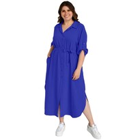 Vestido Largo Roman Fashion Tallas Extras 1765 color Azul