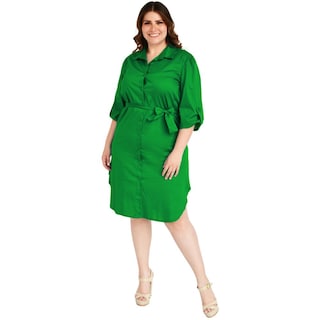 Foto 5 | Foto 5 | Vestido Roman Fashion color Verde para Mujer