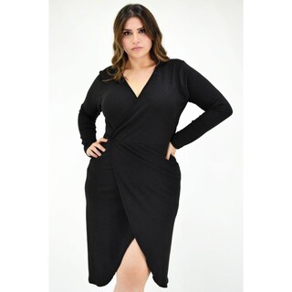 Foto 2 | Foto 2 | Vestido Formal Roman Fashion 4302 Negro con Brillos Tallas Extras