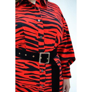 Foto 4 | Foto 4 | Vestido Animal Print Roman Fashion V-LAT-900 Rojo Tallas Extras