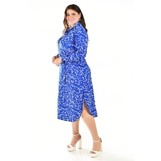 Foto 5 | Foto 5 | Vestido Roman Fashion Sublimado Azul para Mujer
