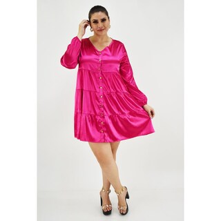 Foto 5 | Foto 5 | Vestido Roman Fashion Tallas Extras 1250 Rosa