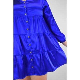 Foto 4 | Foto 4 | Vestido de Satín Roman Fashion Azul para Mujer