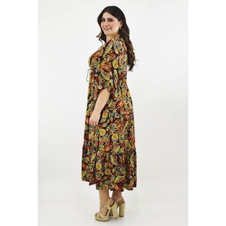 Foto 2 | Foto 2 | Vestido Boho Tallas Extras 23811 Vino