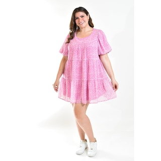 Foto 5 | Foto 5 | Vestido Vaporoso Roman Fashion Rosa para Mujer