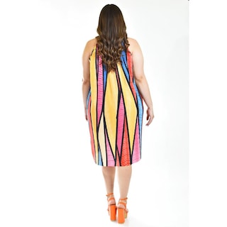 Foto 3 | Foto 3 | Vestido Plisado Roman Fashion Multicolor Tallas Extras para Mujer