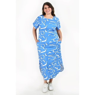 Foto 5 | Foto 5 | Vestido Midi Estampado Roman Fashion Azul
