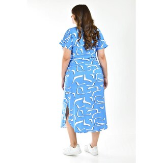 Foto 3 | Foto 3 | Vestido Midi Estampado Roman Fashion Azul