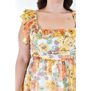 Foto 4 | Foto 4 | Vestido Roman Fashion Amarillo para Mujer