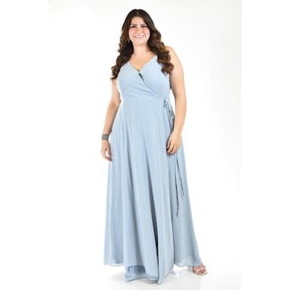 Foto 5 | Foto 5 | Vestido Largo de Fiesta Roman Fashion Tallas Extras Azul para Mujer