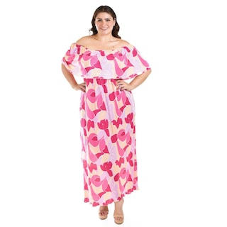 Foto 1 | Foto 1 | Vestido Plisado Roman Fashion /tallas Extras, 2319 (fiusha, Lila, Durazno) Fucsia
