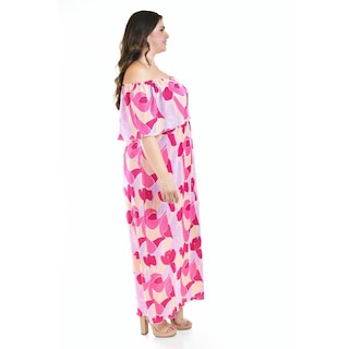 Foto 2 | Foto 2 | Vestido Plisado Roman Fashion /tallas Extras, 2319 (fiusha, Lila, Durazno) Fucsia