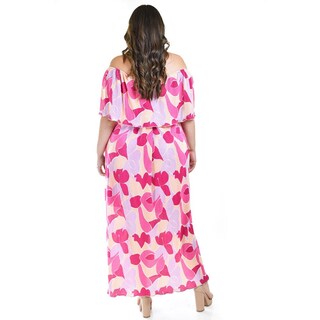 Foto 3 | Foto 3 | Vestido Plisado Roman Fashion /tallas Extras, 2319 (fiusha, Lila, Durazno) Fucsia