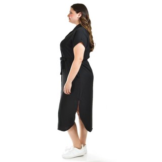 Foto 2 | Foto 2 | Vestido Camisero Roman Fashion /tallas Extras, 2137 (negro) Negro