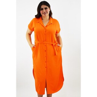 Foto 1 | Foto 1 | Vestido Camisero Roman Fashion Naranja