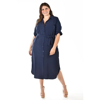 Foto 1 | Foto 1 | Vestido Largo Roman Fashion /tallas Extras, 1765 (azul Marino) Azul Marino