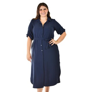 Foto 4 | Foto 4 | Vestido Largo Roman Fashion /tallas Extras, 1765 (azul Marino) Azul Marino