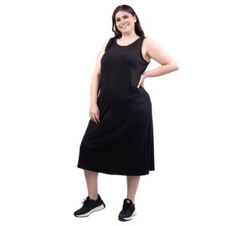 Foto 5 | Foto 5 | Vestido De Algodon Roman Fashion /tallas Extras, 137 (negro) Negro