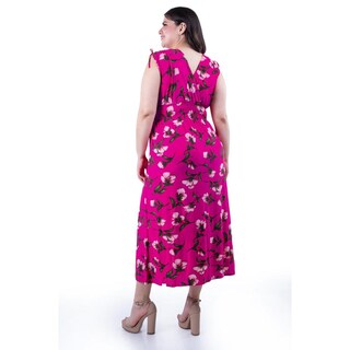 Foto 3 | Foto 3 | Vestido Largo Con Lazos Roman Fashion /tallas Extras, 8802x-10 (fiusha) Fucsia