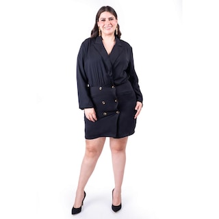 Foto 5 | Foto 5 | Vestido Tipo Blazer Roman Fashion /tallas Extras, 7948 (negro) Negro