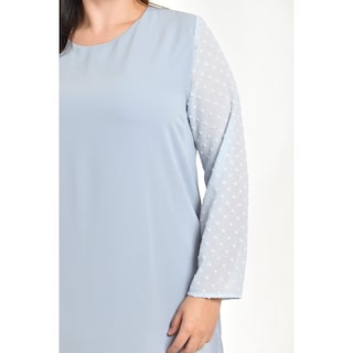 Foto 4 | Foto 4 | Vestido De Mangas Con Relieve Roman Fashion /tallas Extras, 3823 (azul Claro Azul