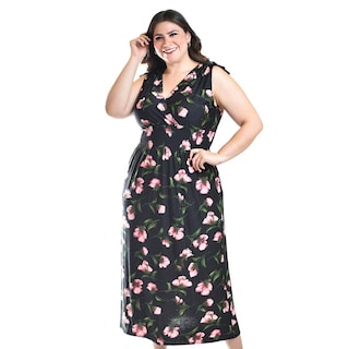 Foto 5 | Foto 5 | Vestido Largo Con Lazos Roman Fashion /tallas Extras, 8802x-10 (negro) Negro