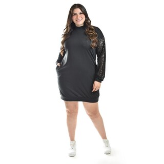 Foto 4 | Foto 4 | Vestido Con Mangas De Lentejuela Roman Fashion /tallas Extras, 8072 (negro) Negro