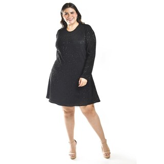 Foto 4 | Foto 4 | Vestido Glitter Con Lentejuela Roman Fashion /tallas Extras, 4222 (negro) Negro