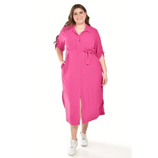 Foto 1 | Foto 1 | Vestido Largo Roman Fashion /tallas Extras, 1765 (fiusha) Fucsia