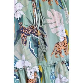 Foto 4 | Foto 4 | Maxi Vestido Estampado Roman Fashion /tallas Extras, 3834 (verde) Verde