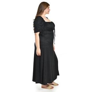 Foto 2 | Foto 2 | Vestido Largo Estilo Campesino Roman Fashion /tallas Extras, 4356 (negro) Negro