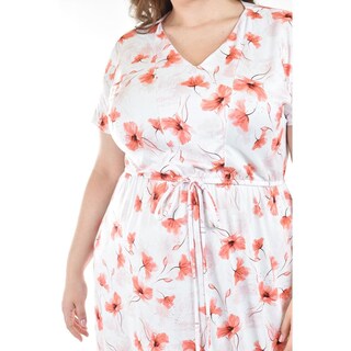 Foto 4 | Foto 4 | Maxi Vestido Estampado Flores Roman Fashion /tallas Extras, 4331 (naranja) Naranja