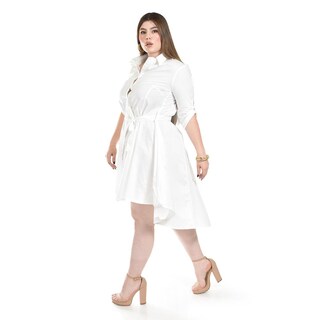 Foto 2 | Foto 2 | Vestido Asimetrico Roman Fashion /tallas Extras, 9514 (blanco) Blanco