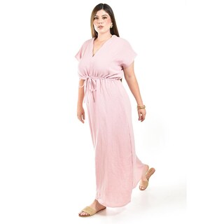 Foto 2 | Foto 2 | Maxi Vestido De Algodon Roman Fashion /tallas Extras, 4365 (palo De Rosa) Rosa