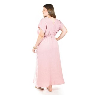 Foto 3 | Foto 3 | Maxi Vestido De Algodon Roman Fashion /tallas Extras, 4365 (palo De Rosa) Rosa