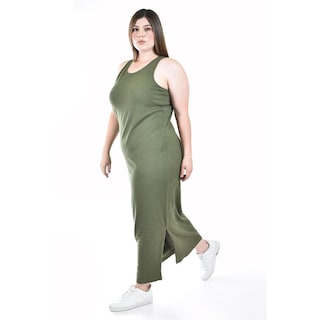Foto 2 | Foto 2 | Maxi Vestido Sin Manga Roman Fashion /tallas Extras, 23974 (verde Militar) Verde Oscuro