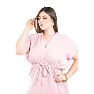 Foto 5 | Foto 5 | Maxi Vestido De Algodon Roman Fashion /tallas Extras, 4365 (palo De Rosa) Rosa