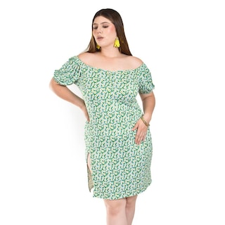 Foto 1 | Foto 1 | Vestido Floral con Abertura Roman Fashion Azul para Mujer