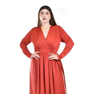 Foto 4 | Foto 4 | Maxivestido Roman Fashion Naranja con Abertura para Mujer