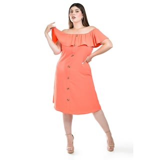 Foto 1 | Foto 1 | Vestido con Botones Roman Fashion Coral