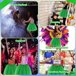 Foto 5 | Foto 5 | Falda Tutú De Tul Yolev Años 50 Vintage Burbuja Para Mujer Verde - Venta Internacional.