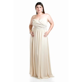 Foto 8 | Foto 8 | Vestido De Noche Multiformas Roman Fashion / Tallas Extras 2001 (beige) Beige