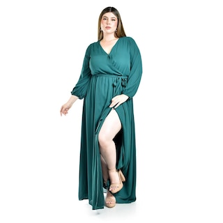 Foto 1 | Foto 1 | Vestido Elegante De Manga Larga Roman Fashion Verde para Mujer