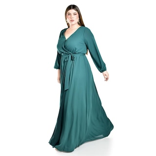 Foto 2 | Foto 2 | Vestido Elegante De Manga Larga Roman Fashion Verde para Mujer