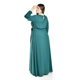 Foto 3 | Foto 3 | Vestido Elegante De Manga Larga Roman Fashion Verde para Mujer