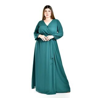 Foto 5 | Foto 5 | Vestido Elegante De Manga Larga Roman Fashion Verde para Mujer