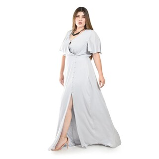 Foto 2 | Foto 2 | Vestido Largo Roman Fashion Gris